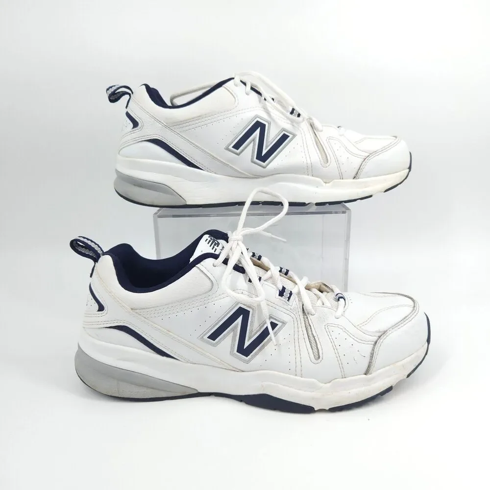 New Balance 608 V5 Shoes Mens Size 10.5 White Blue Athletic Training MX608WN5